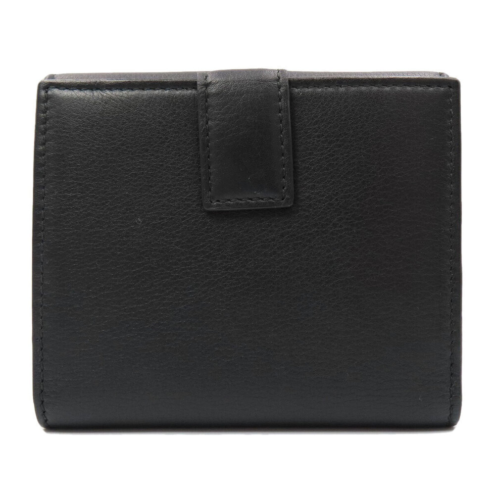 Salvatore Ferragamo Wallet fold leather Gancini bi Black